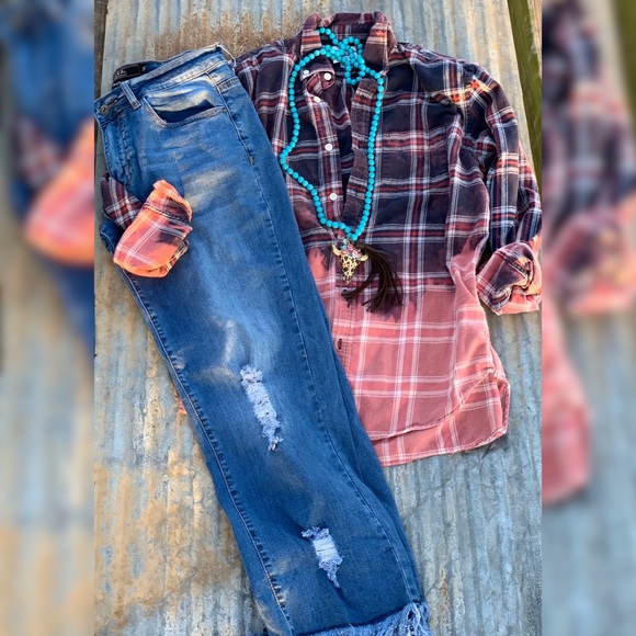 Distressed Flannel Shirt - Picture 5 of 6